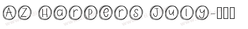 AZ Harpers July字体转换